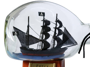 Henry Avery's Fancy Pirate Ship in a Glass Bottle 7""