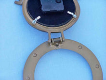Load image into Gallery viewer, Antique Brass Decorative Ship Porthole Clock 12&quot;