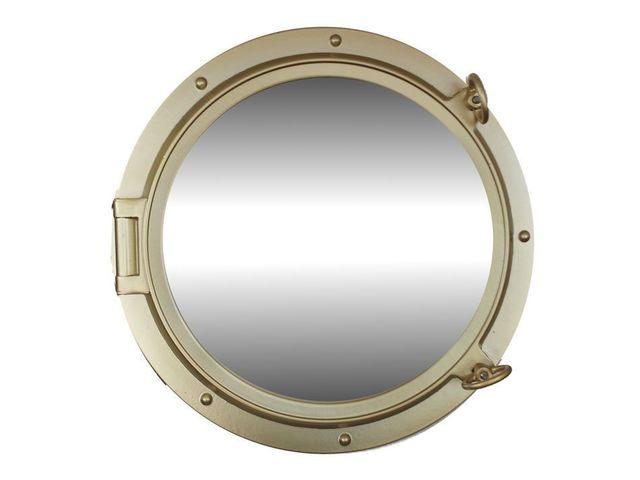 Gold Finish Porthole Mirror 24