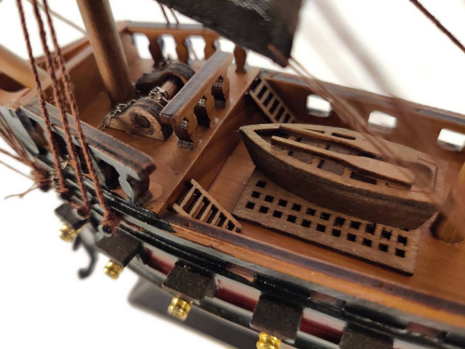 Wooden Captain Kidd's Black Falcon Black Sails Limited Model Pirate Ship 15"