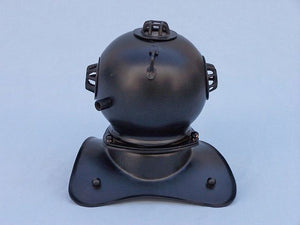 Black Iron Decorative Divers Helmet 8"