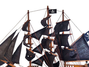 Wooden Black Pearl Black Sails Limited Model Pirate Ship 15"