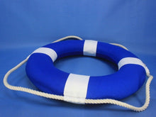 Load image into Gallery viewer, Vibrant Blue Decorative Lifering with White Bands 15&quot;&quot;
