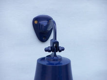 Load image into Gallery viewer, Solid Brass Hanging Ships Bell 11&quot; - Blue