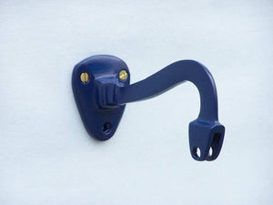 Solid Brass Hanging Ships Bell 11" - Blue