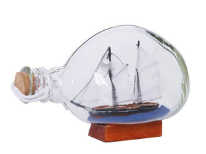 Bluenose Sailboat in a Glass Bottle 7"