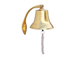 Brass Plated Hanging Harbor Bell 7"