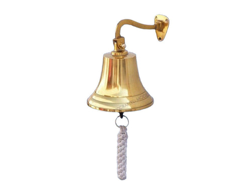 Brass Plated Hanging Ship's Bell 9