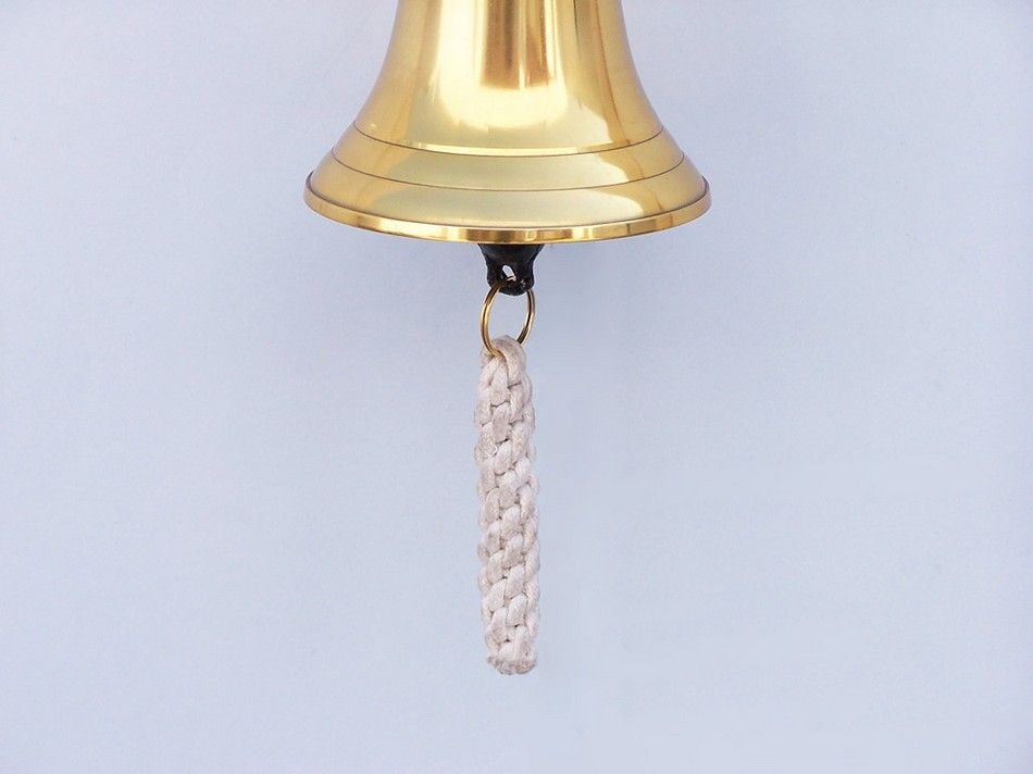 Brass Plated Hanging Harbor Bell 5.5"
