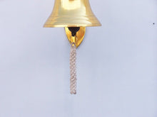 Load image into Gallery viewer, Brass Plated Hanging Harbor Bell 7&quot;