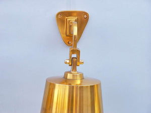 Brass Plated Hanging Ship's Bell 9"
