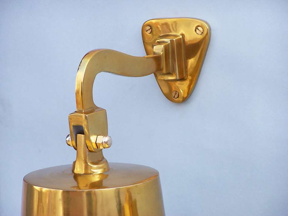 Brass Plated Hanging Ship's Bell 9"