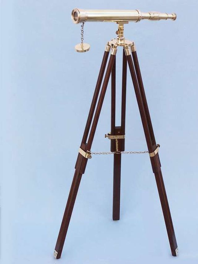 Floor Standing Brass Harbor Master Telescope 50"