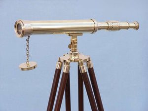 Floor Standing Brass Harbor Master Telescope 50"