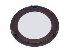 Load image into Gallery viewer, Bronze Deluxe Class Decorative Ship Porthole Mirror 17&quot;&quot;
