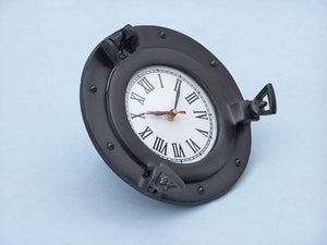 Oil Rubbed Bronze Deluxe Class Porthole Clock