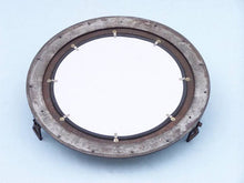 Load image into Gallery viewer, Bronze Deluxe Class Decorative Ship Porthole Mirror 17&quot;&quot;