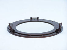 Load image into Gallery viewer, Bronze Deluxe Class Decorative Ship Porthole Mirror 17&quot;&quot;