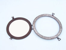 Load image into Gallery viewer, Bronze Deluxe Class Decorative Ship Porthole Mirror 17&quot;&quot;