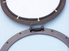 Load image into Gallery viewer, Bronze Deluxe Class Decorative Ship Porthole Mirror 17&quot;&quot;