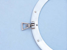 Load image into Gallery viewer, Brushed Nickel Deluxe Class Decorative Ship Porthole Mirror 12