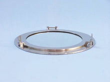 Load image into Gallery viewer, Brushed Nickel Deluxe Class Decorative Ship Porthole Mirror 20&quot;&quot;