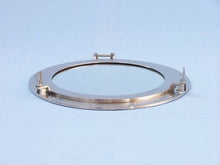 Load image into Gallery viewer, Brushed Nickel Deluxe Class Decorative Ship Porthole Window 20&quot;&quot;