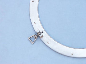 Brushed Nickel Deluxe Class Decorative Ship Porthole Window 20""