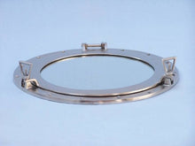 Load image into Gallery viewer, Brushed Nickel Deluxe Class Decorative Ship Porthole Mirror 17&#39;&#39;
