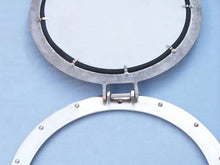 Load image into Gallery viewer, Brushed Nickel Deluxe Class Decorative Ship Porthole Mirror 17&#39;&#39;