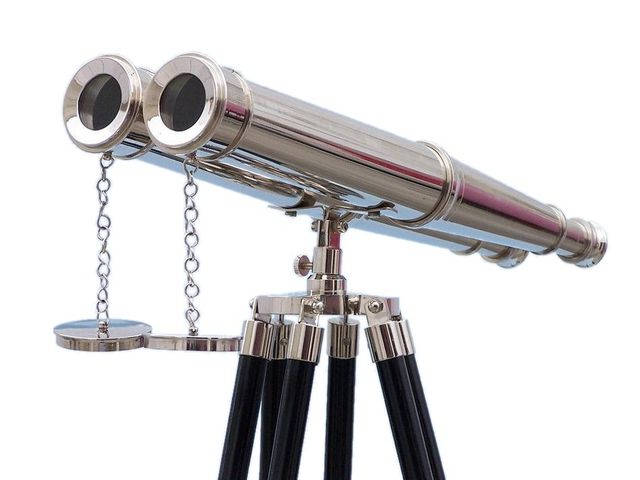 Floor Standing Admiral's Chrome Binoculars 62