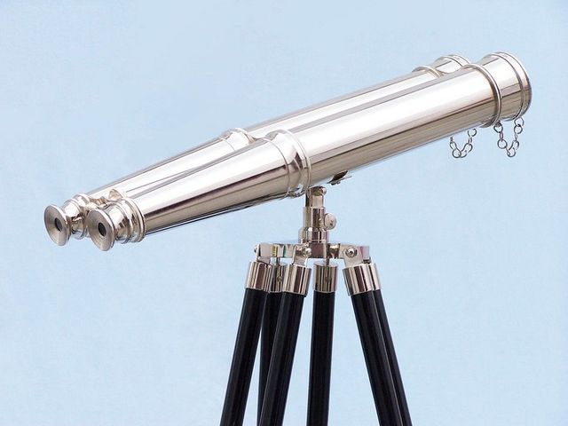 Floor Standing Admiral's Chrome Binoculars 62""