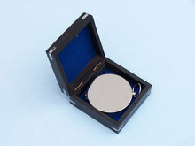 Load image into Gallery viewer, Chrome Gentlemen Compass 4&quot; with Black Rosewood Box