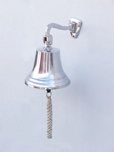 Chrome Hanging Ship's Bell 11"