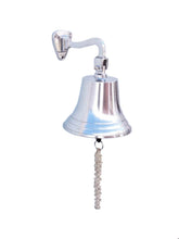 Load image into Gallery viewer, Chrome Hanging Ship&#39;s Bell 9&quot;