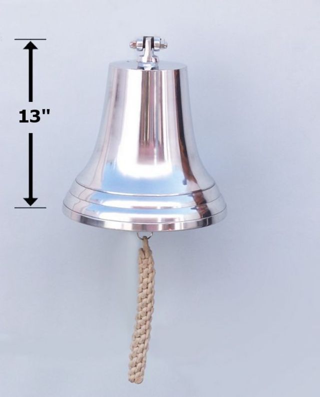 Chrome Hanging Harbor Bell 13"