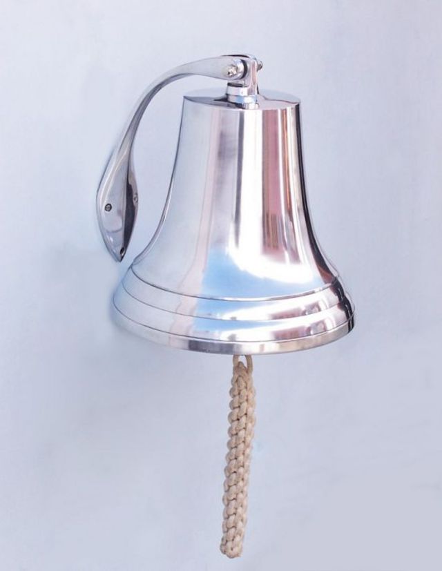 Chrome Hanging Harbor Bell 13"