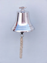 Load image into Gallery viewer, Chrome Hanging Harbor Bell 7&quot;