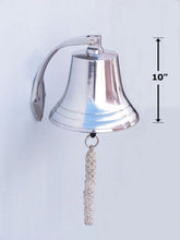 Load image into Gallery viewer, Chrome Hanging Harbor Bell 7&quot;