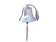 Load image into Gallery viewer, Chrome Hanging Harbor Bell 7&quot;