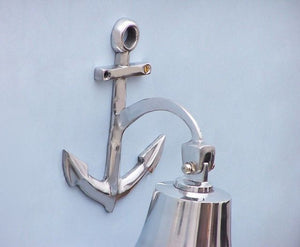 Chrome Hanging Anchor Bell 10"