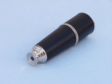 Load image into Gallery viewer, Deluxe Class Admiral&#39;s Chrome - Leather Spyglass Telescope 27&quot; with Black Rosewood Box