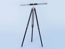 Load image into Gallery viewer, Admirals Floor Standing Chrome with Leather Telescope 60&quot;