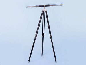Admirals Floor Standing Chrome with Leather Telescope 60"