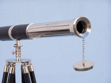 Load image into Gallery viewer, Admirals Floor Standing Chrome with Leather Telescope 60&quot;