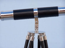 Load image into Gallery viewer, Admirals Floor Standing Chrome with Leather Telescope 60&quot;