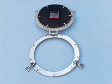 Load image into Gallery viewer, Chrome Decorative Ship Porthole Clock 12&quot;&quot;