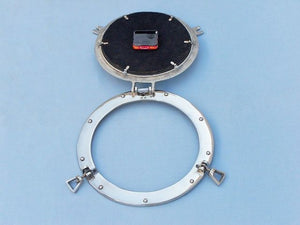 Chrome Decorative Ship Porthole Clock 12""