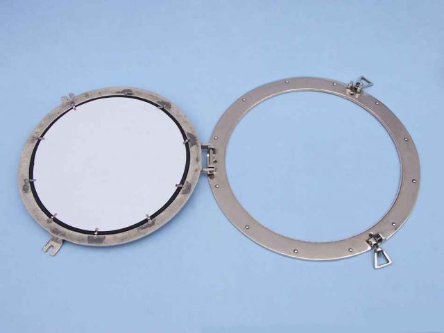 Chrome Decorative Ship Porthole Mirror 24""
