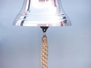 Chrome Hanging Ship's Bell 9"